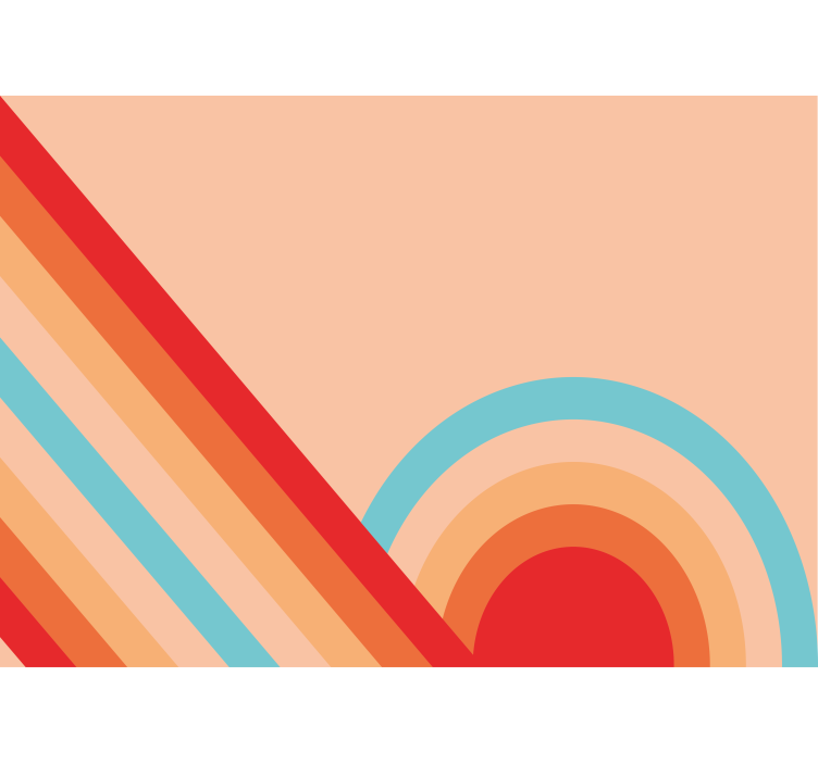 Fotobehang lijnen retro geometrische patronen - TenStickers