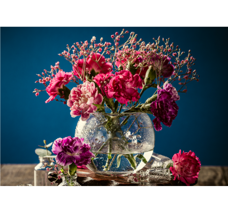 Fotobehang bloemen levendige bloemcompositie - TenStickers