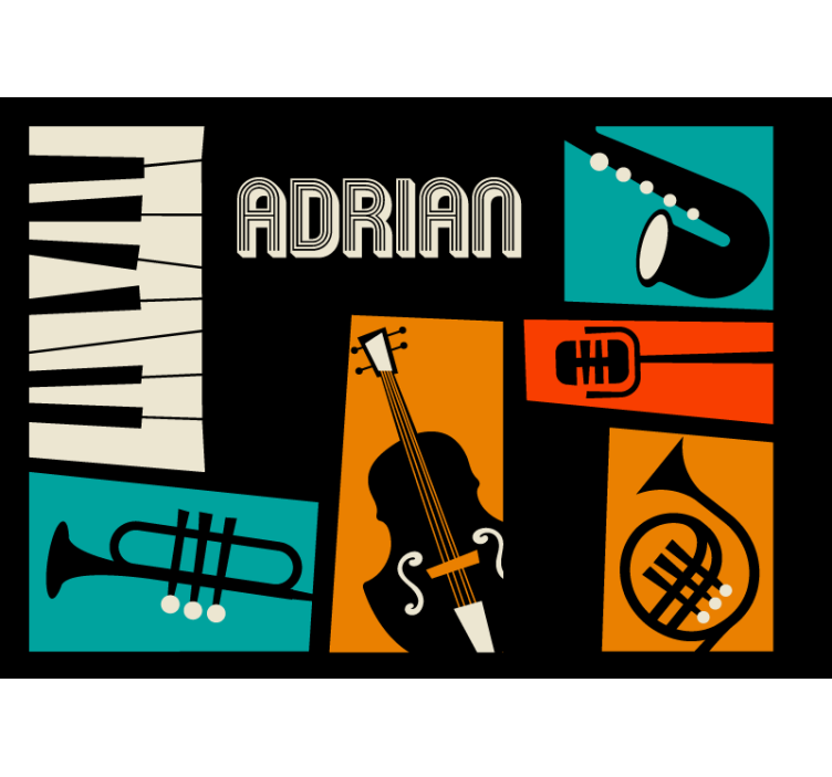 Fotobehang muziek levendige muziekinstrumenten - TenStickers