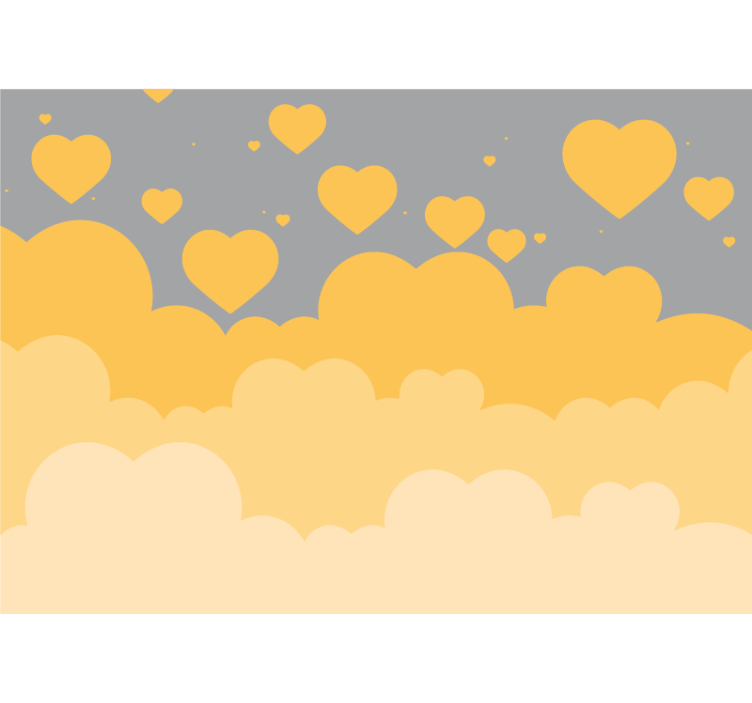 Zwevende hartpatronen fotobehang liefde - TenStickers