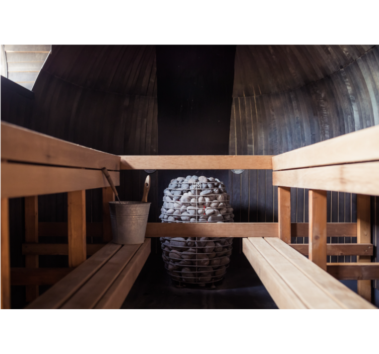 Zen fotobehang ontspannende sauna beleving - TenStickers