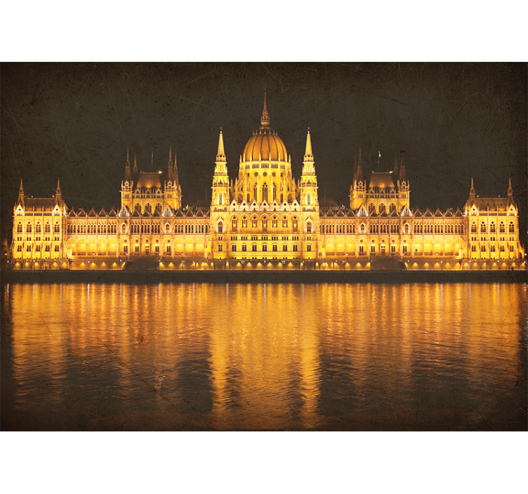 Fotobehang stad budapest nachtzicht - TenStickers