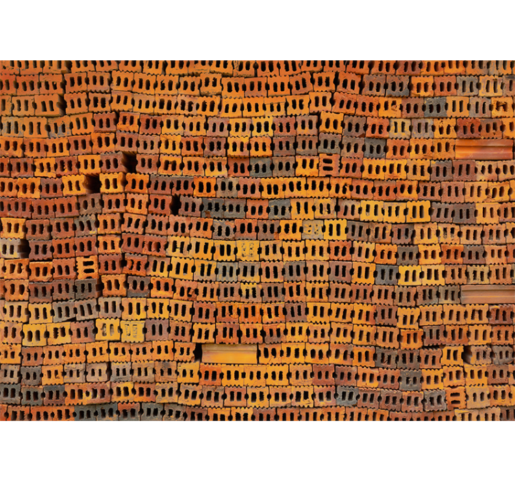 Fotobehang bakstenen gestapeld patroon - TenStickers