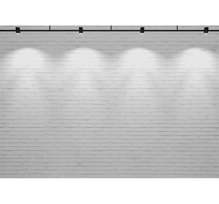 Fotobehang lijnen witte baksteen textuur - TenStickers