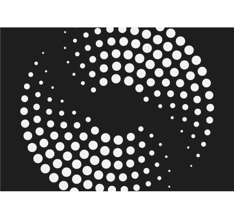 Dynamisch wit gestippeld ontwerp fotobehang anders - TenStickers