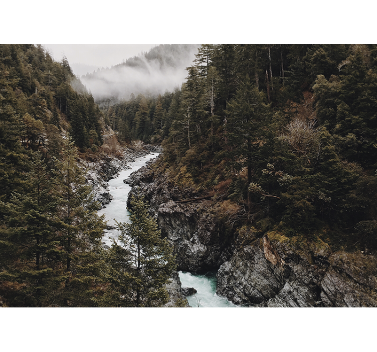 Foto behang natuur majestueus rivierlandschap - TenStickers