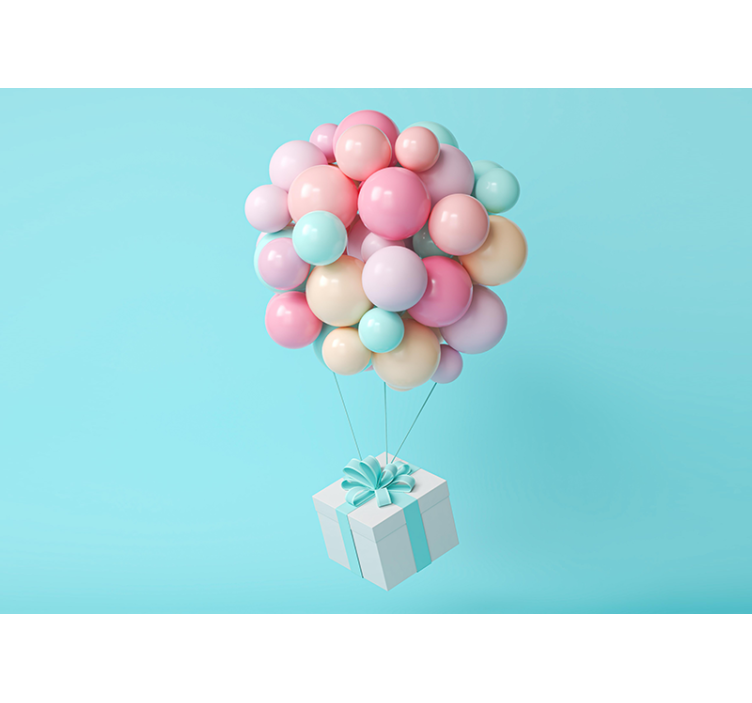 Ballonbos babykamer fotobehang - TenStickers