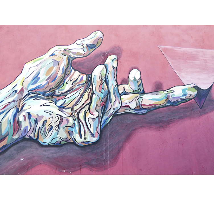 Abstract handgebaar fotobehang kunst - TenStickers