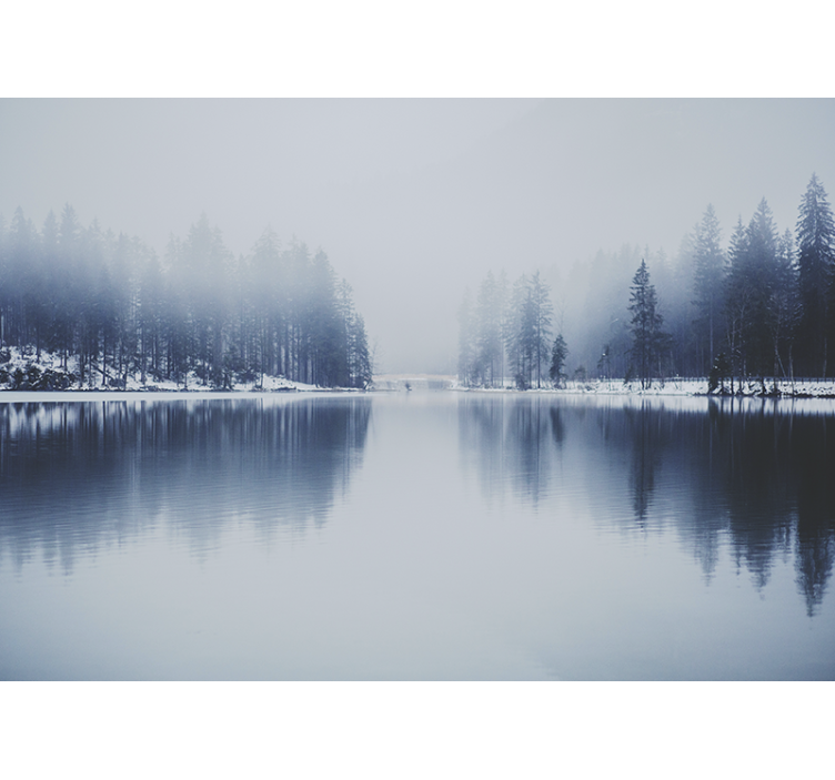 Foto behang natuur vredig meerlandschap - TenStickers