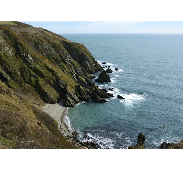 Fotobehang landschap zeewater steenstructuur - TenStickers