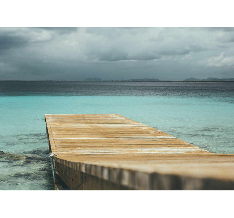 Foto behang natuur serene zeeboei dock - TenStickers