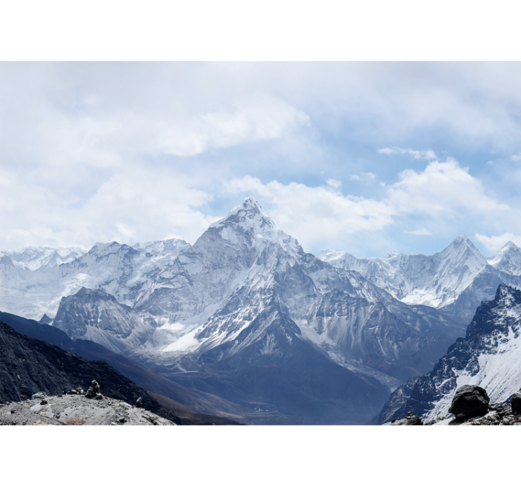 Foto behang bergen grand snow-capped summits - TenStickers