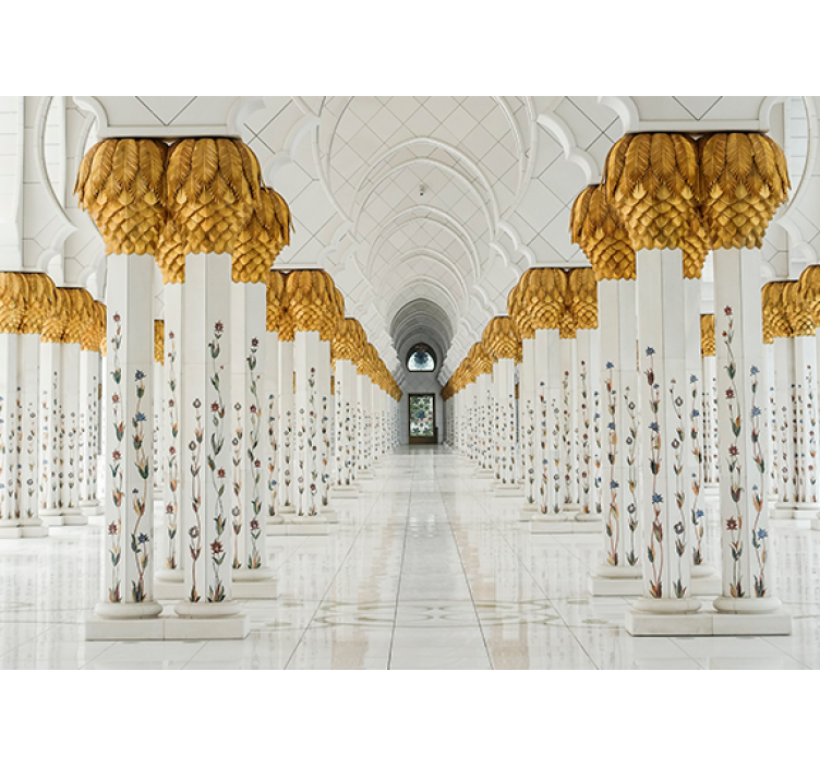 Fotobehang afrikaanse stijl majestueuze kolom hal - TenStickers