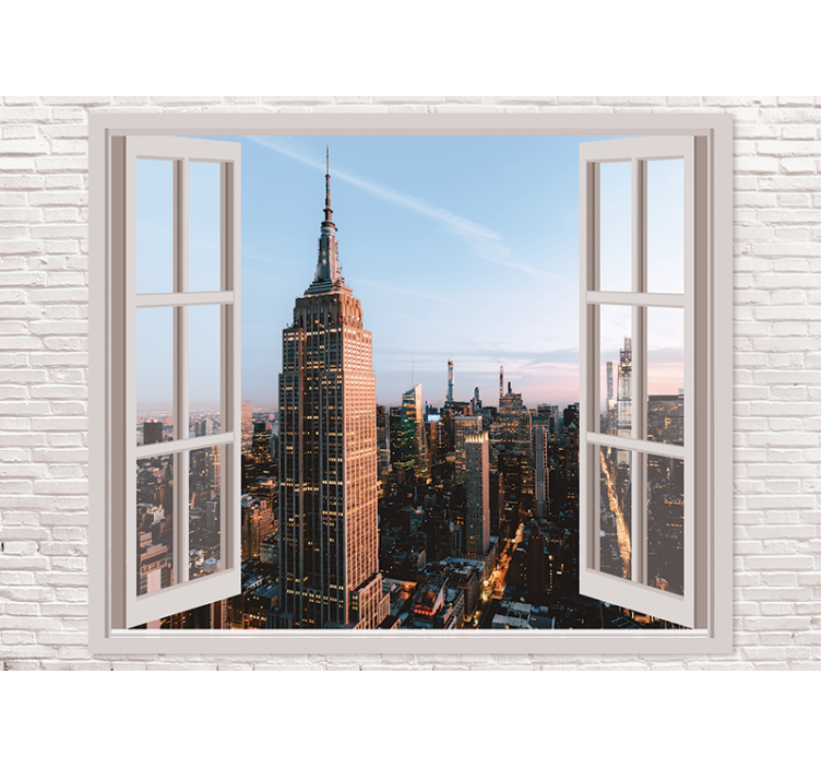 Foto behang new york empire state uitzicht - TenStickers
