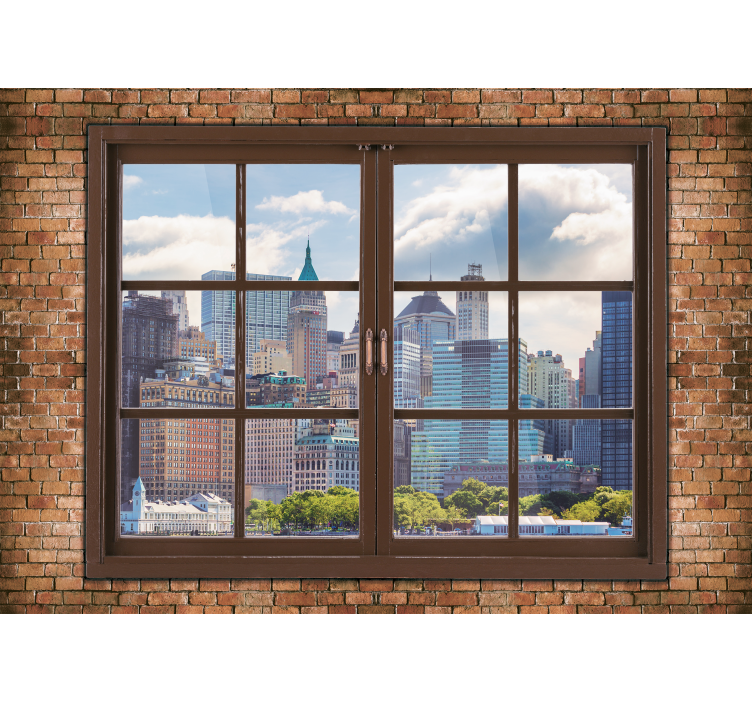 Foto behang new york skyline uitzichten manhattan - TenStickers