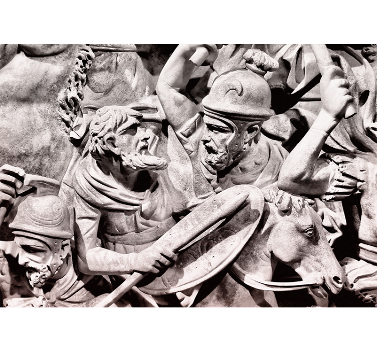 Fotobehang klassieke kunst oude slagveldscène - TenStickers