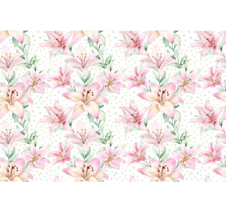 Fotobehang klaprozen delicate lelie bloem - TenStickers