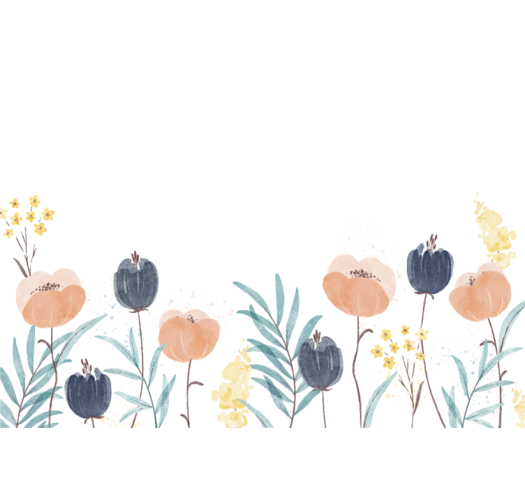 Fotobehang bloemen vrolijke bloemencompositie - TenStickers