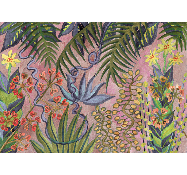 Foto behang natuur tropische flora weergave - TenStickers