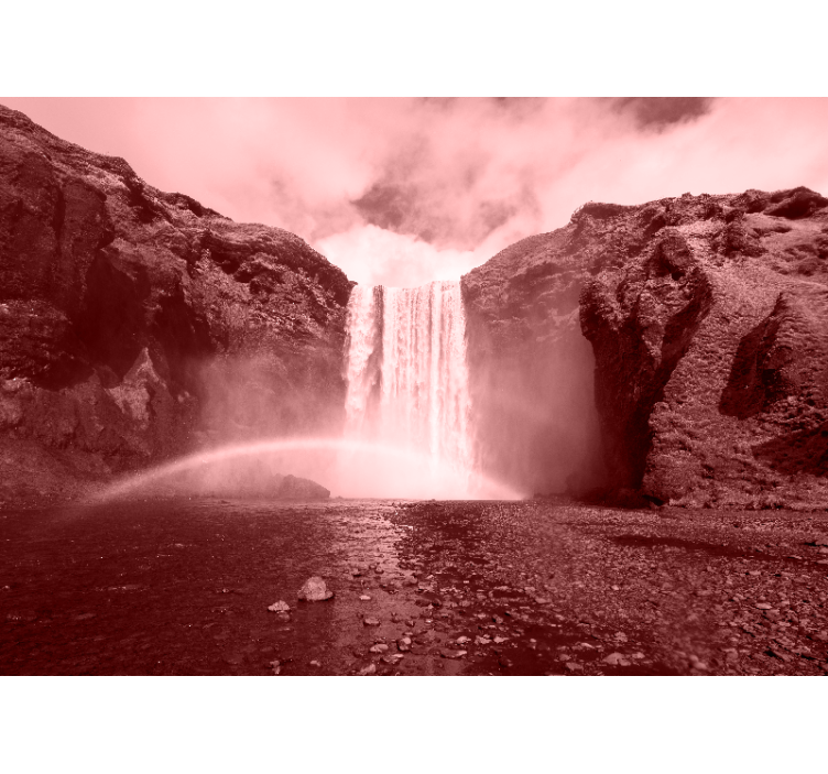 Foto behang waterval groot watervallandschap - TenStickers