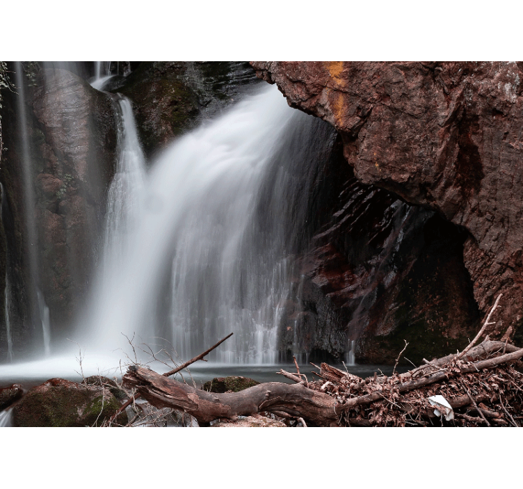 Foto behang waterval grandioze waterval perspectief - TenStickers