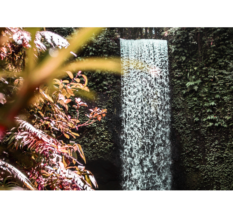 Tropische serene sfeer foto behang waterval - TenStickers
