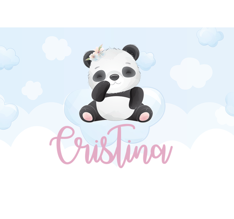 Fotobehang dieren schattig panda ontwerp - TenStickers