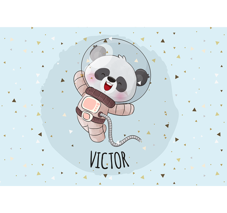 Fotobehang dieren gelukkige astronaut panda - TenStickers