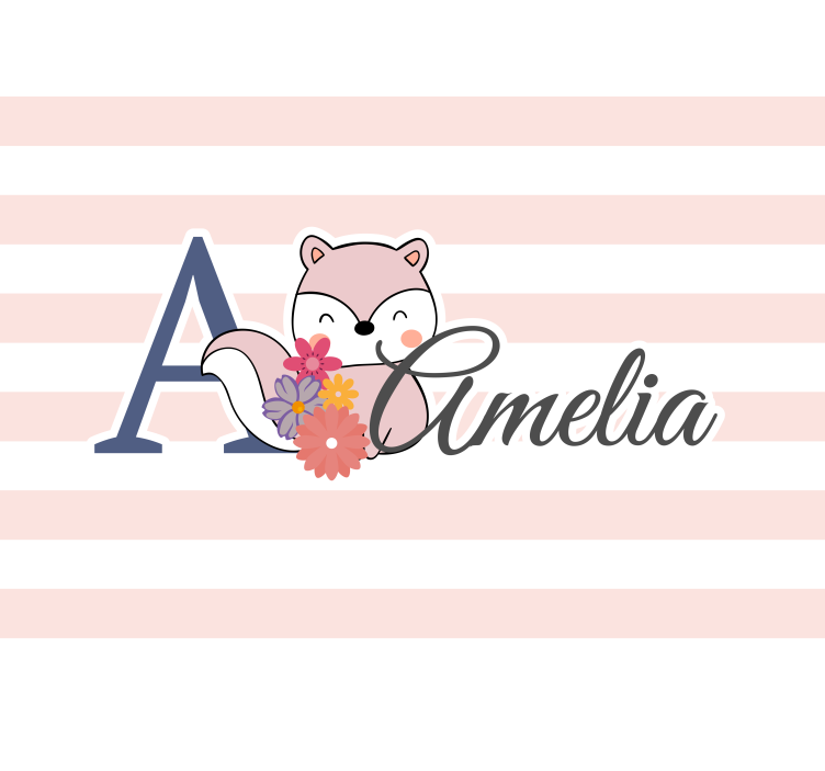 Foto behang kinderkamer schattig vos ontwerp - TenStickers