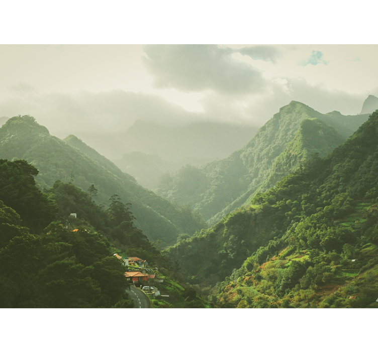 Fotobehang landschap bergvallei scenery - TenStickers