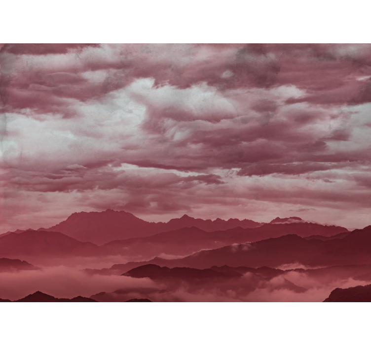 Foto behang bergen mystiek berglandschap - TenStickers
