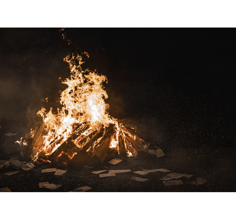 Abstract fotobehang vlammen bij het vuur - TenStickers