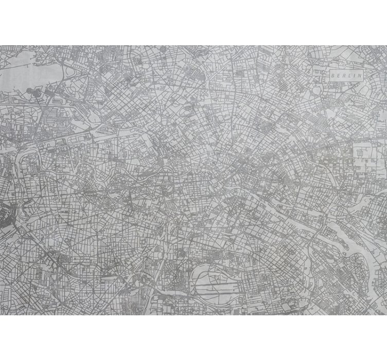 Fotobehang berlijn gedetailleerde kaart van berlijn - TenStickers