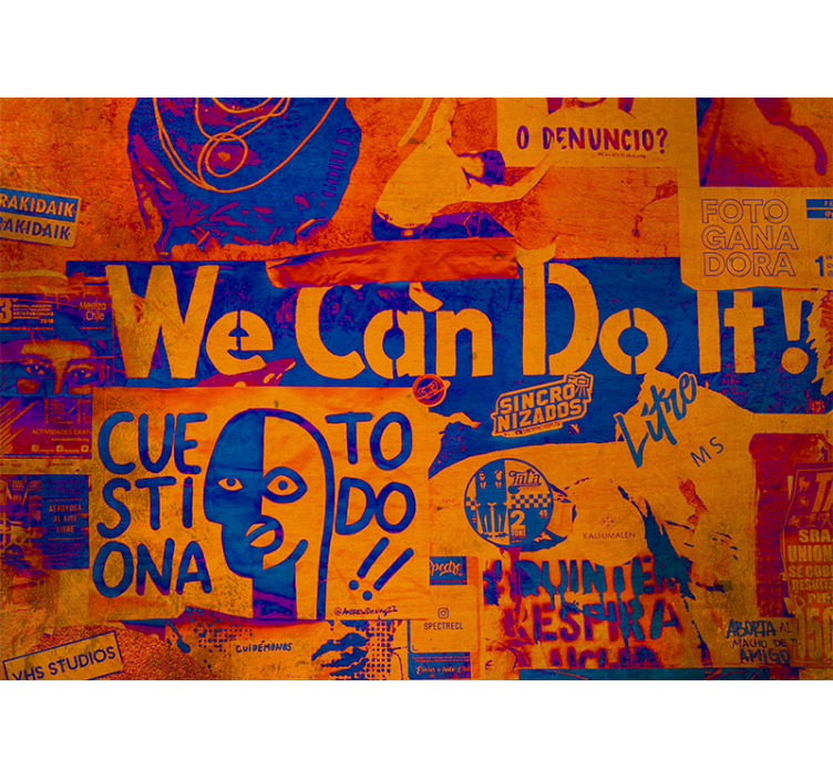 Graffiti fotobehang versterkte expressie - TenStickers