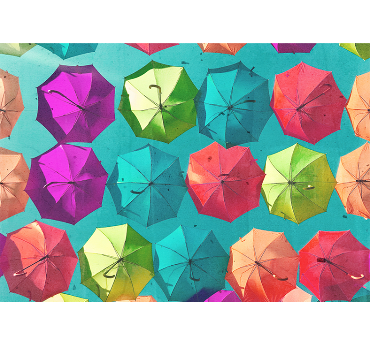Graffiti fotobehang kleurrijk paraplu ontwerp - TenStickers