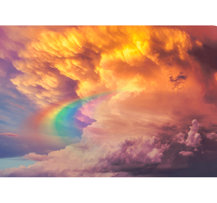 Fotobehang lucht majestueuze wolkenregenboog - TenStickers