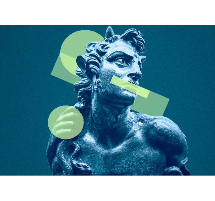 Fotobehang kunst beeld met geometrische vormen - TenStickers