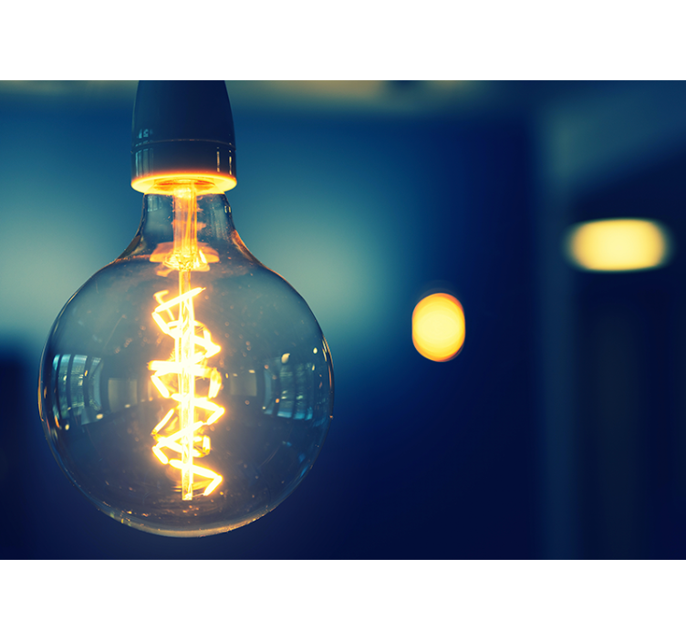 Fotobehang tekst elegante lichtarmatuur - TenStickers