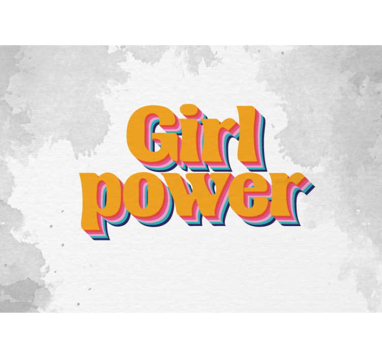 Fotobehang tekst girl power boodschap - TenStickers