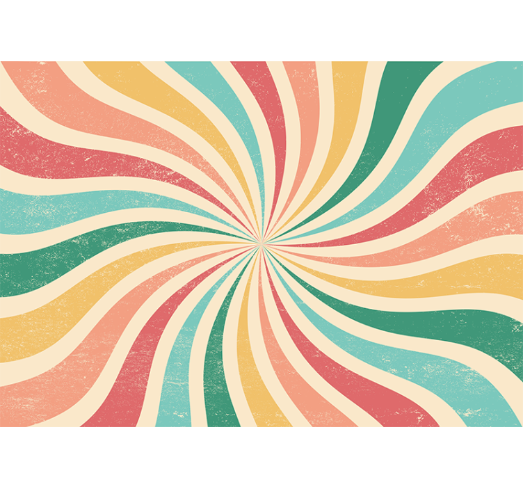 3d behang spiraalkleurgolven - TenStickers