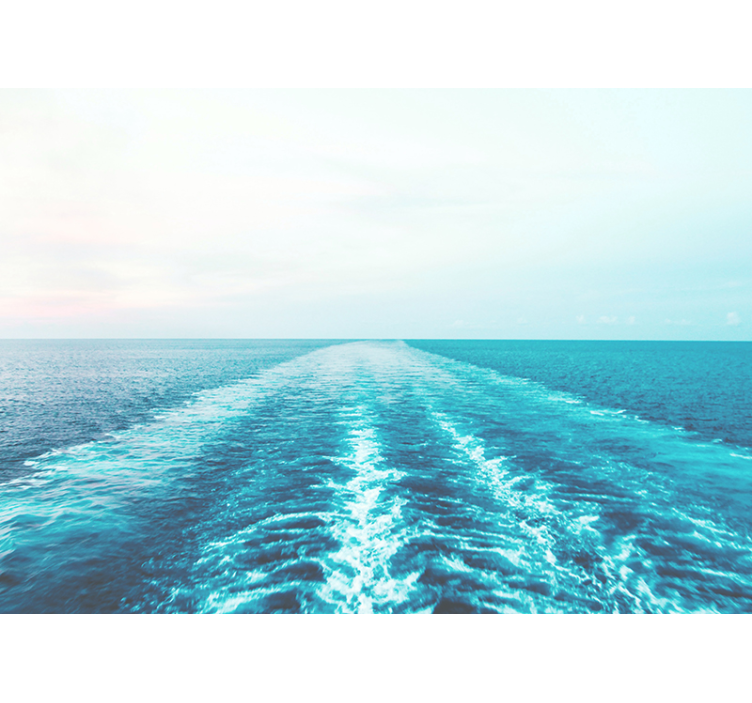 Fotobehang strand oceaan horizon uitzicht - TenStickers