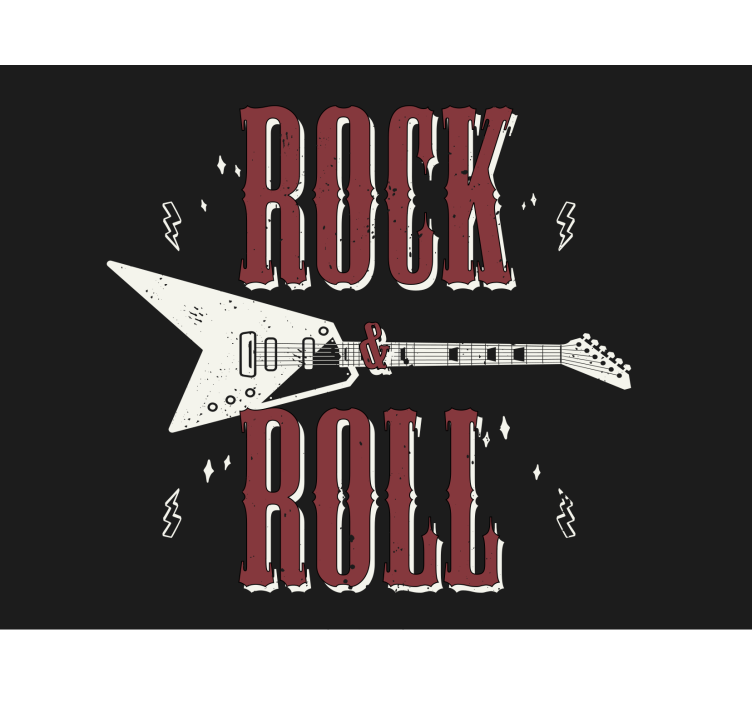 Fotobehang muziek rock gitaar ontwerp - TenStickers