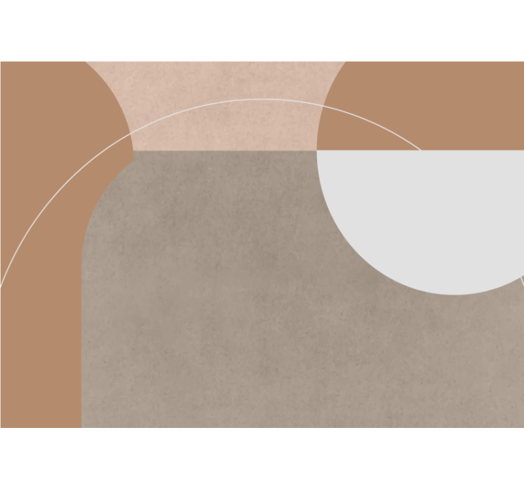 Modern fotobehang geometrische vormen compositie - TenStickers