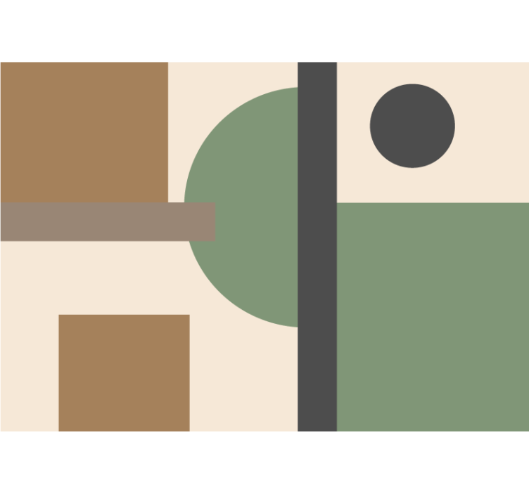 Abstract fotobehang geometrische vormorganisatie - TenStickers