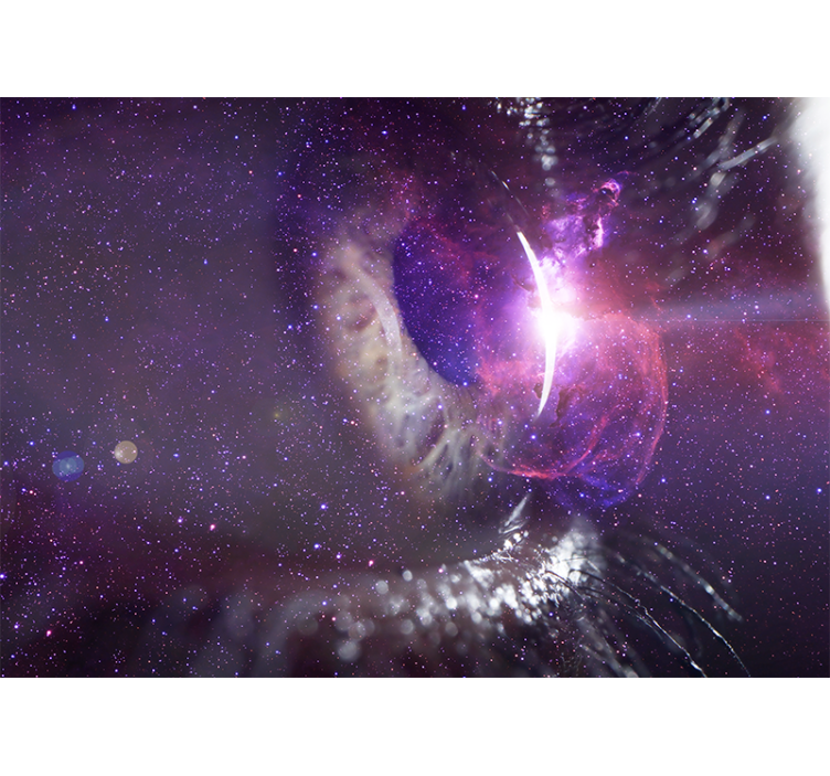 Foto behang ruimte galactisch oog perspectief - TenStickers