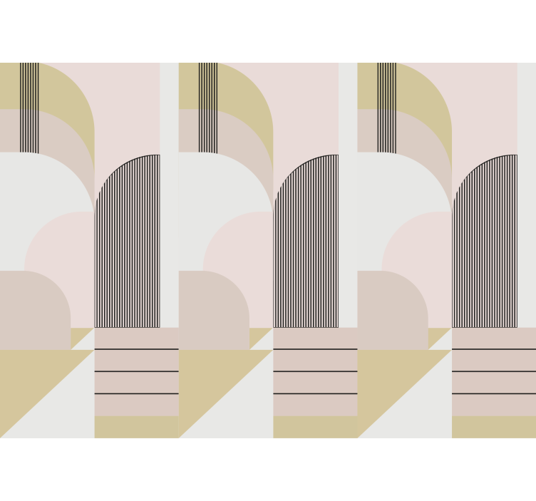 Modern fotobehang geometrische boogpatronen - TenStickers