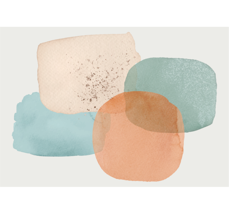 Zachte ronde vormen abstract fotobehang - TenStickers