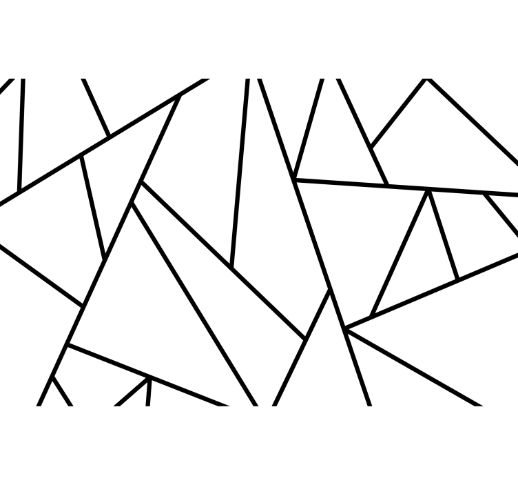 Abstract fotobehang geometrische zwarte lijnen - TenStickers
