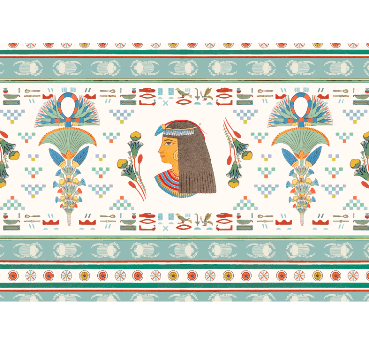 Fotobehang kunst egyptische vrouw profiel - TenStickers