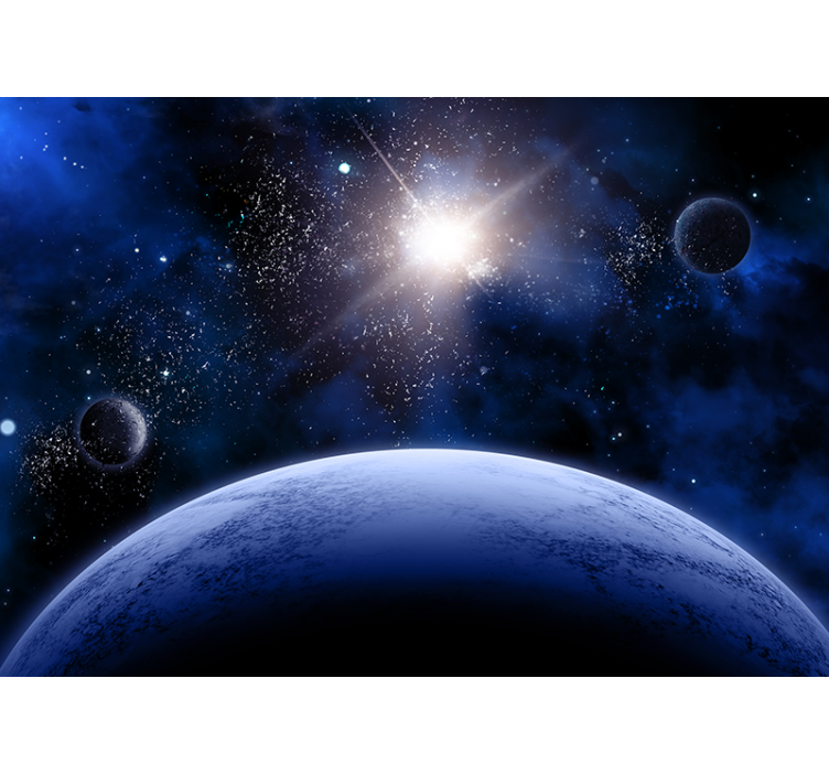 Foto behang ruimte hemelse orbitalen perspectief - TenStickers